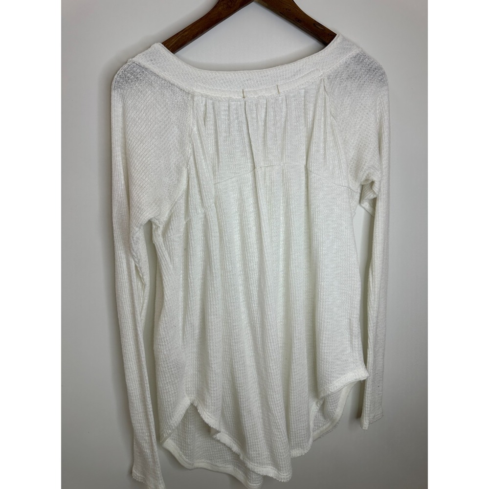 Free People We The Free Must Have Henley Tunic Oversized White Top Small - Picture 3 of 10